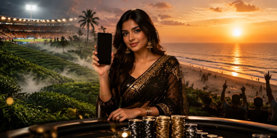 কক্সবাজারের চা বাগানের পরিবেশে মোবাইলে ক্যাসিনো ব্যবহার করছেন ব্যবহারকারী